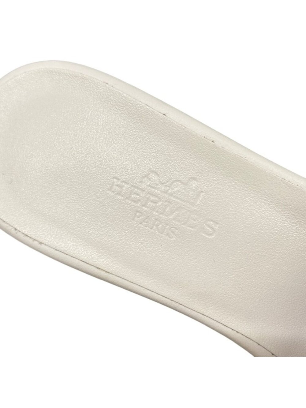 Hermes Mules Jige 50 White Gold Kelly Leather 35 - Picture 9 of 11